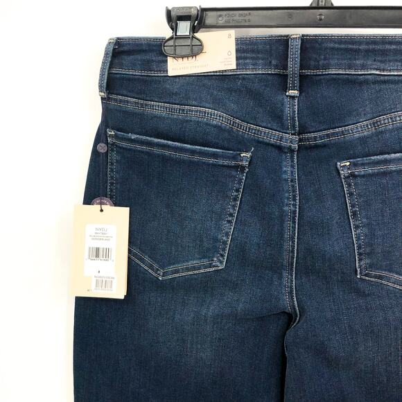 NYDJ Womens Straight Ankle Jeans 8 Blue Wonderland Relaxed Square Pockets NWT - Picture 10 of 16